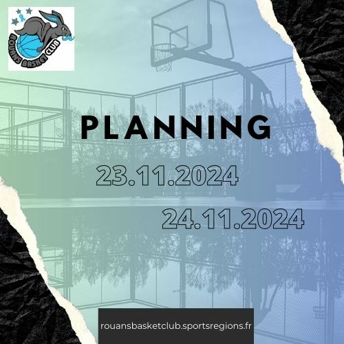 Planning du 23/24 novembre 2024