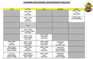 CHANGEMENT PLANNING ENTRAINEMENT 2e PHASE