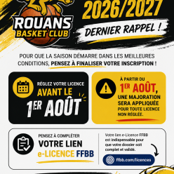Dernier rappel pour les licences !