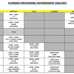 CHANGEMENT PLANNING ENTRAINEMENT 2e PHASE